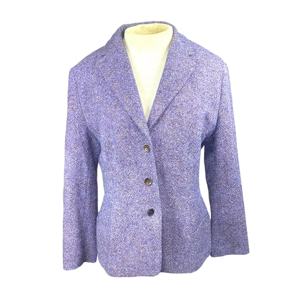 HIRSCH  Lavender Tweed blazer sz 40 eu 10 us vintage
